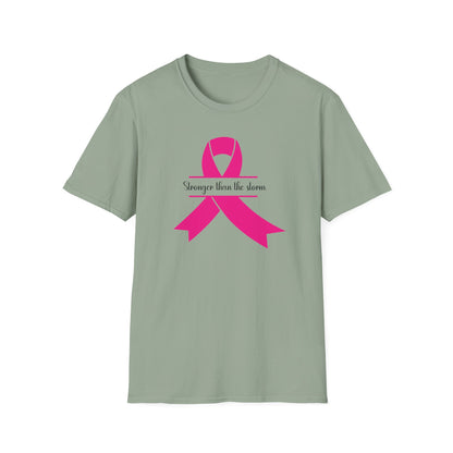 Stronger Than the Storm Pink Ribbon Unisex T-Shirt - Support and Awareness