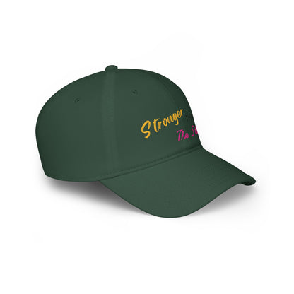 Stronger Than The Storm Low Profile Baseball Cap - Motivational Outdoors Hat