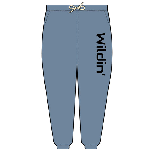 Wildin' Unisex Garment-Dyed Fleece Sweatpants - Cozy Casual Comfort