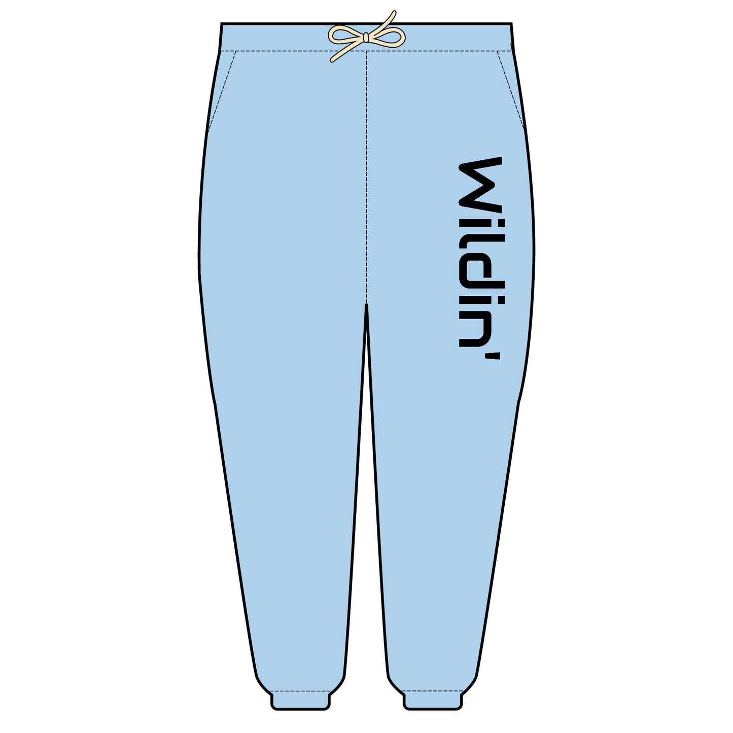 Wildin' Unisex Garment-Dyed Fleece Sweatpants - Cozy Casual Comfort