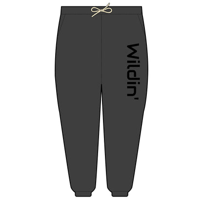 Wildin' Unisex Garment-Dyed Fleece Sweatpants - Cozy Casual Comfort