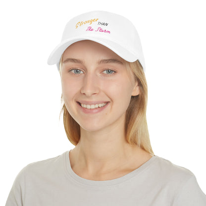 Stronger Than The Storm Low Profile Baseball Cap - Motivational Outdoors Hat