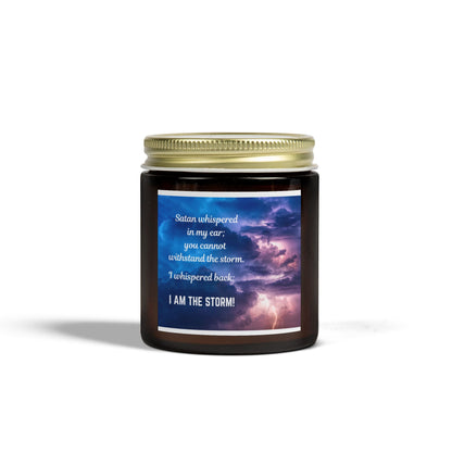 I Am The Storm Scented Candle – Uplifting Coconut Apricot Wax (4oz, 9oz)