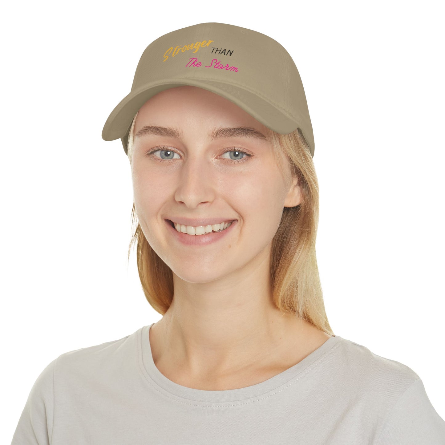 Stronger Than The Storm Low Profile Baseball Cap - Motivational Outdoors Hat