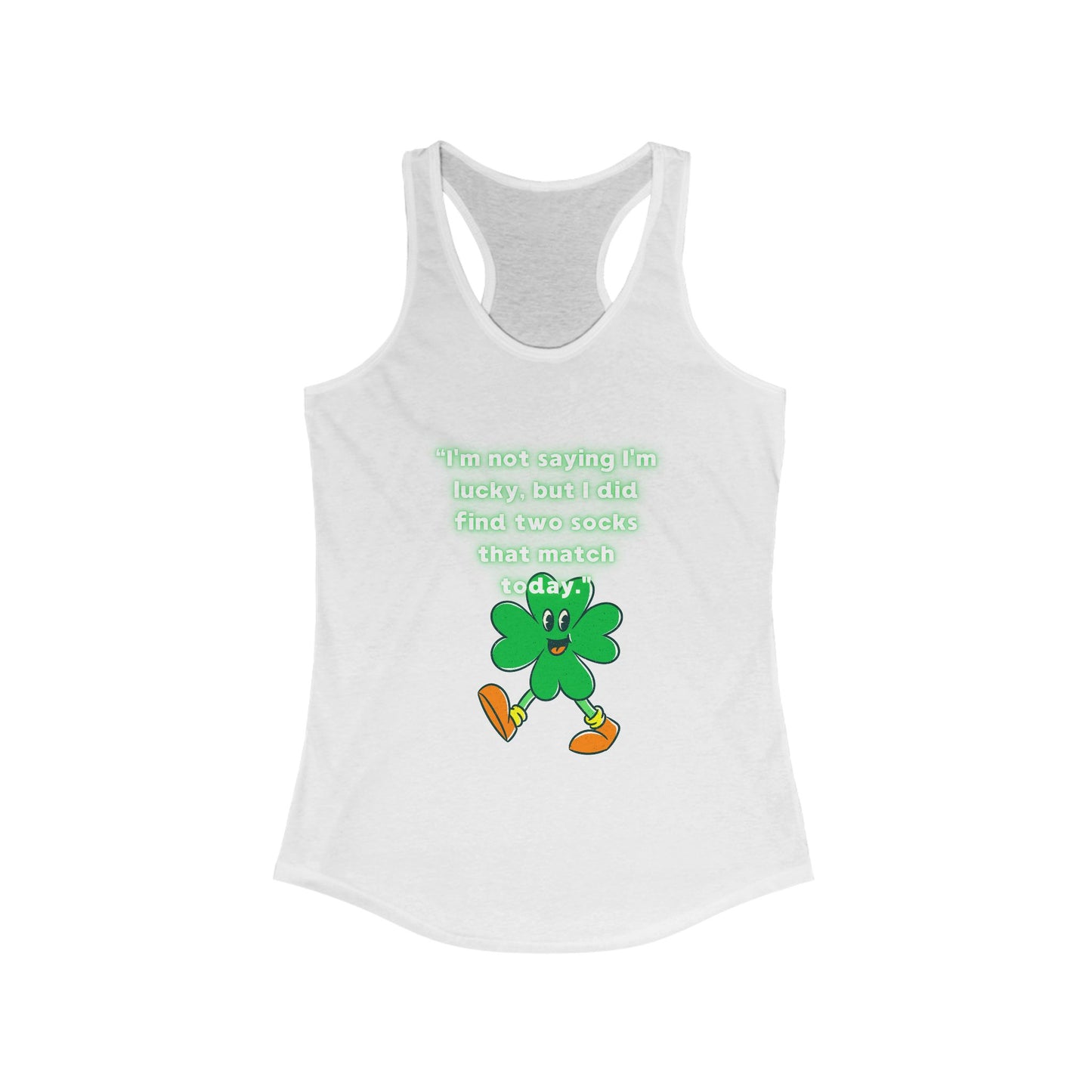 Lucky Clover Humor Racerback Tank for Women