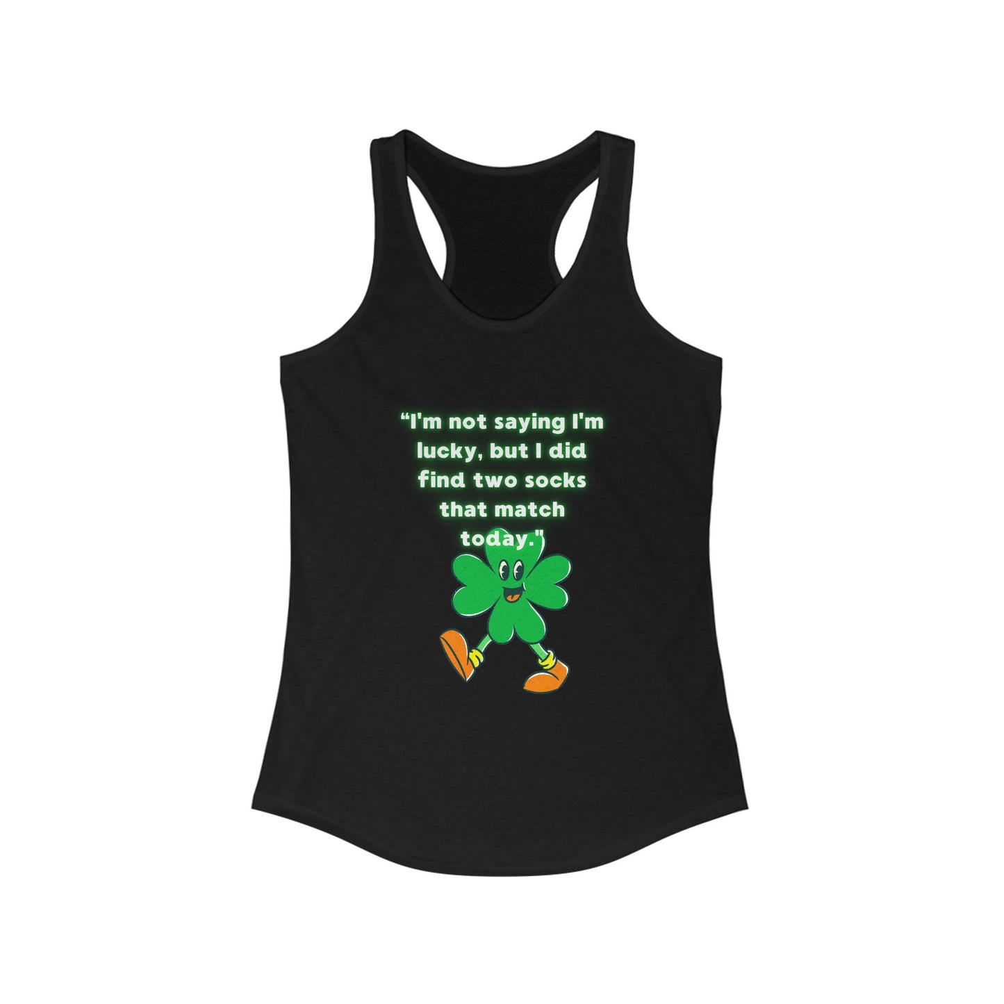 Lucky Clover Humor Racerback Tank for Women