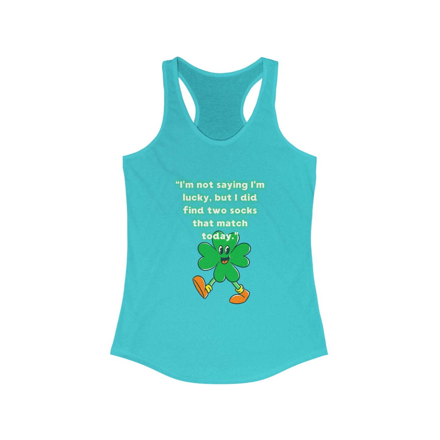 Lucky Clover Humor Racerback Tank for Women