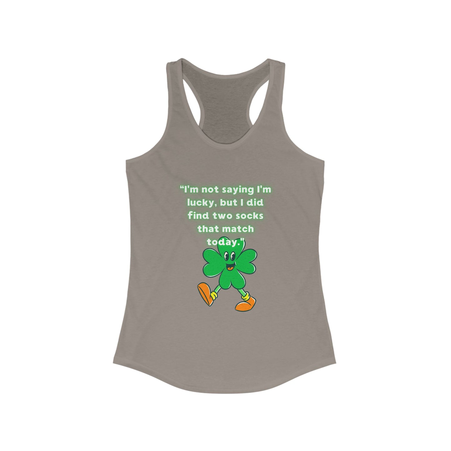 Lucky Clover Humor Racerback Tank for Women