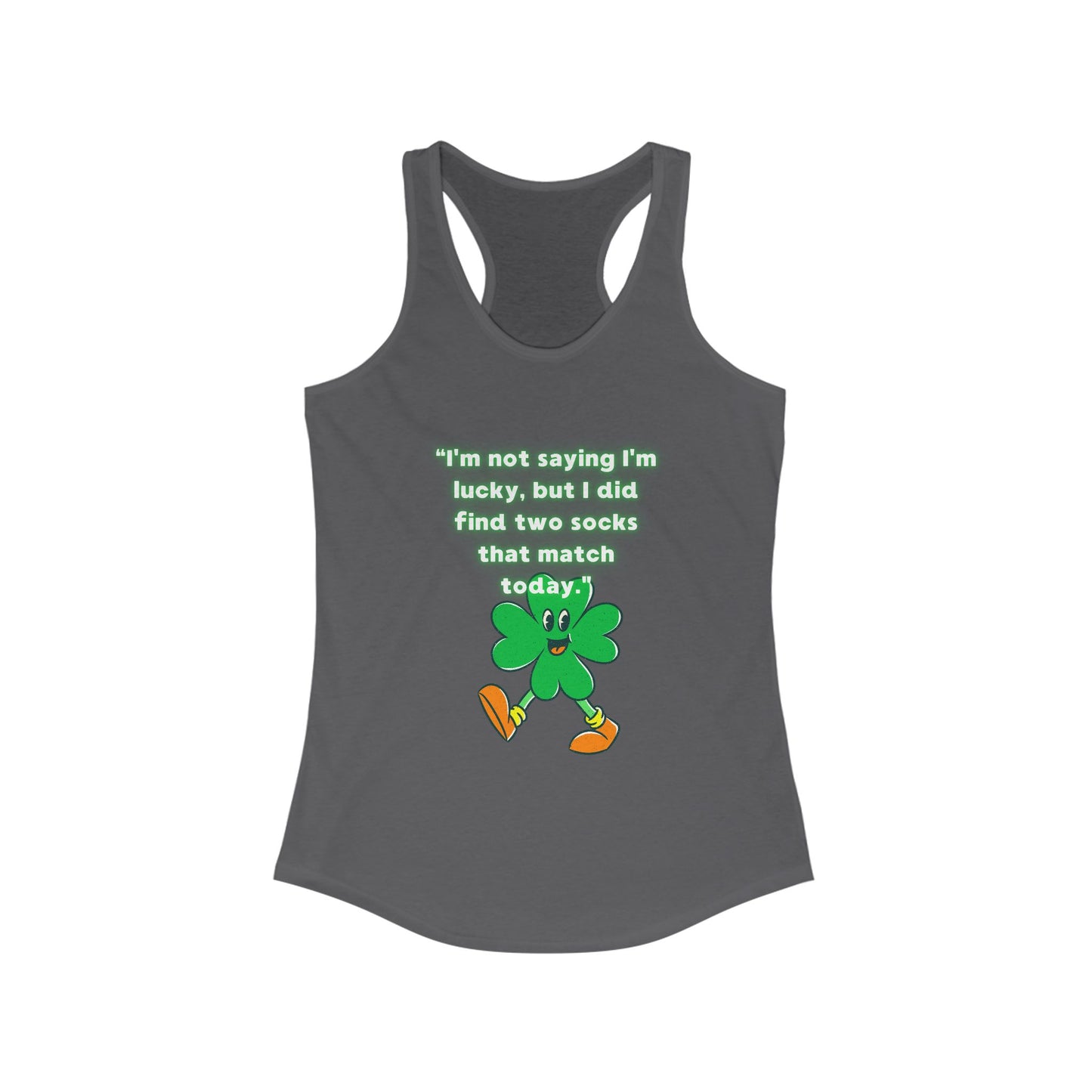 Lucky Clover Humor Racerback Tank for Women