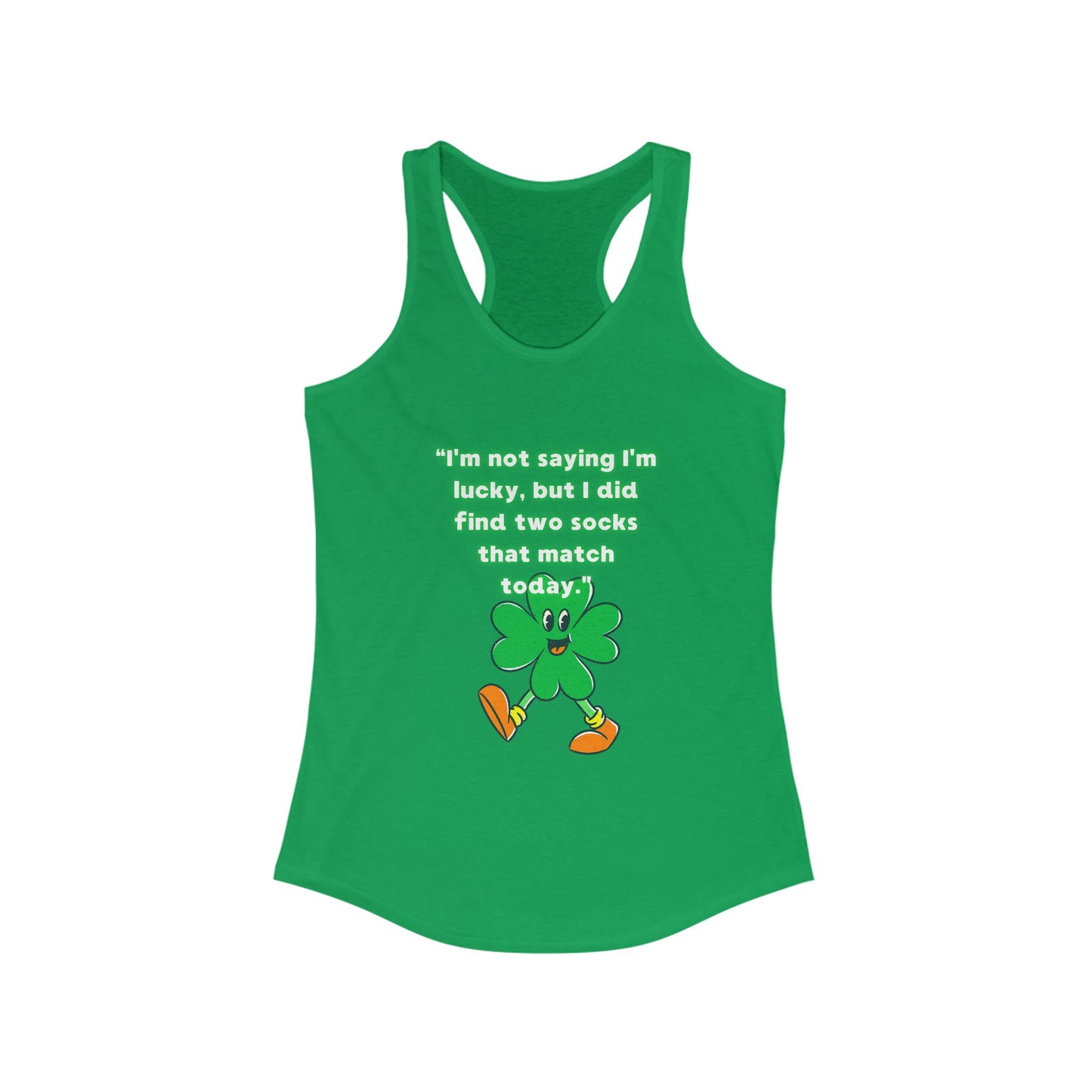 Lucky Clover Humor Racerback Tank for Women