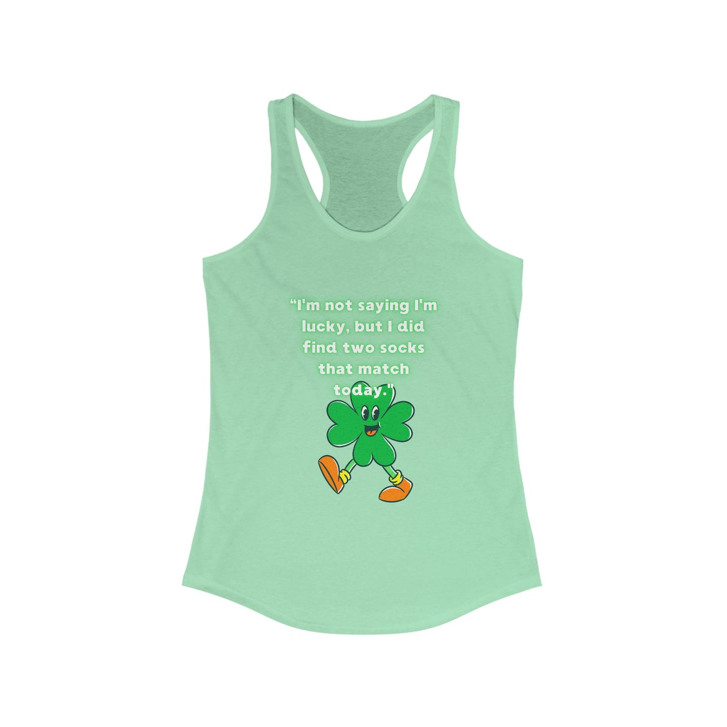 Lucky Clover Humor Racerback Tank for Women