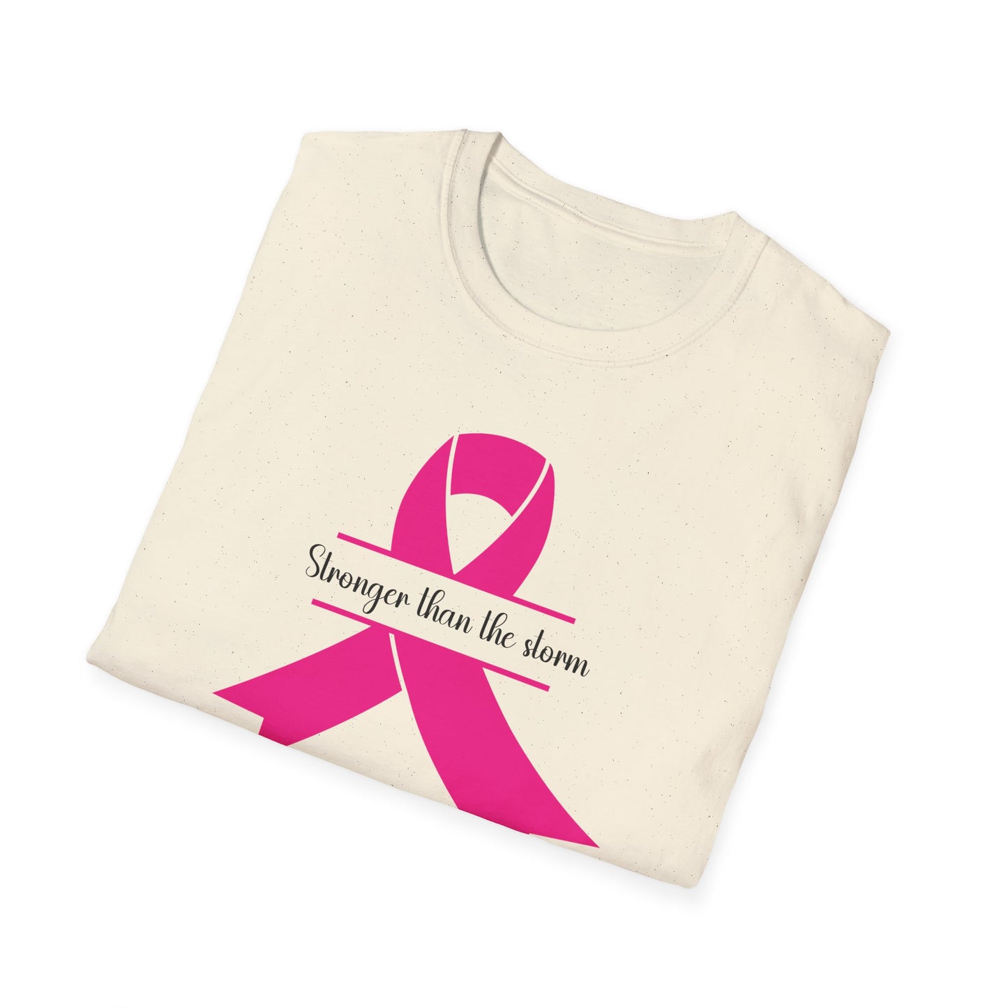 Stronger Than the Storm Pink Ribbon Unisex T-Shirt - Support and Awareness