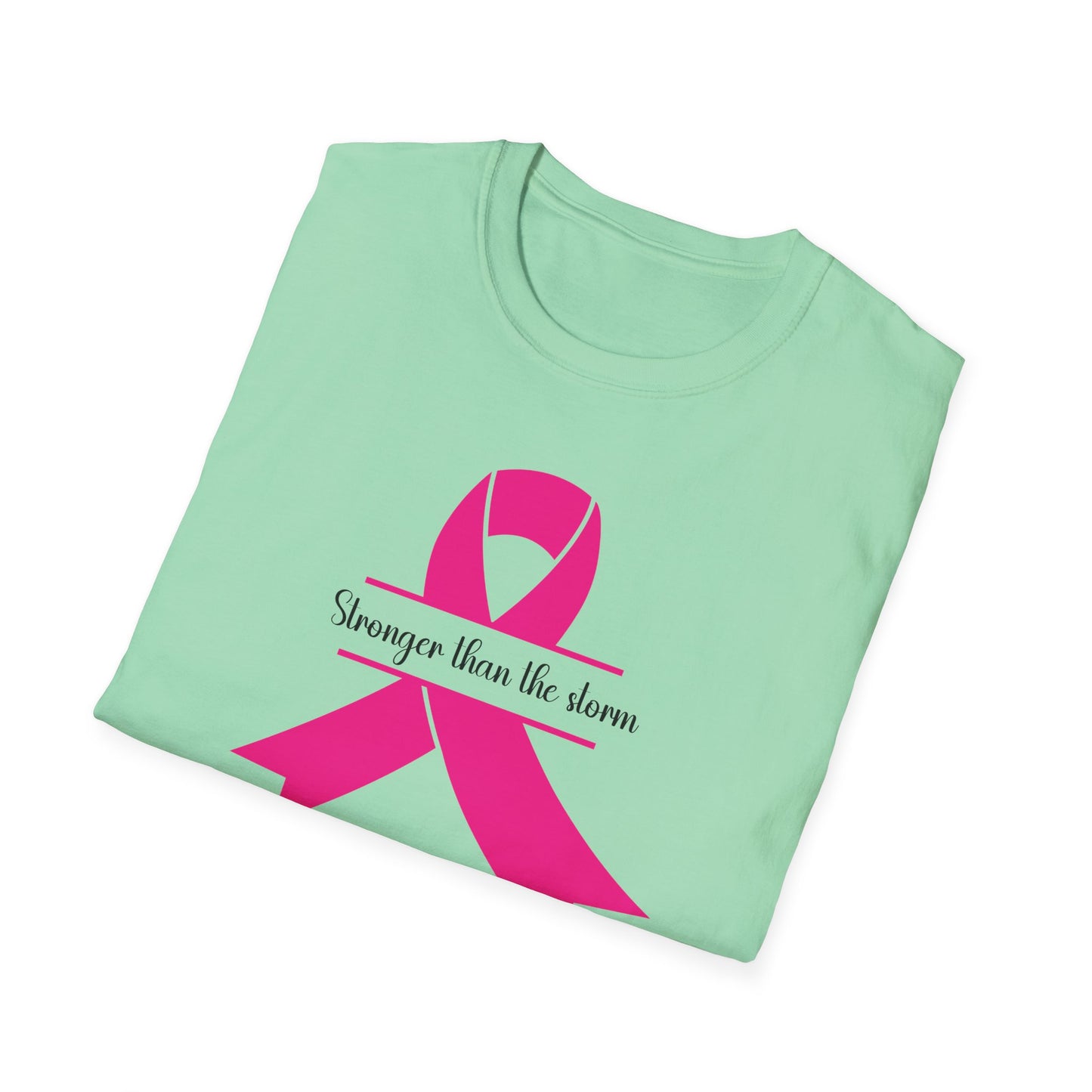 Stronger Than the Storm Pink Ribbon Unisex T-Shirt - Support and Awareness