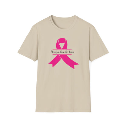 Stronger Than the Storm Pink Ribbon Unisex T-Shirt - Support and Awareness