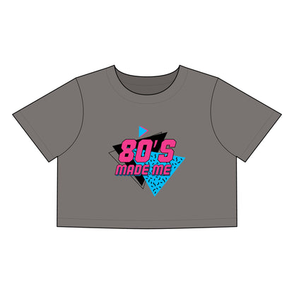 80's Made Me Women's Vintage Crop Tee - Retro Style & Casual Comfort