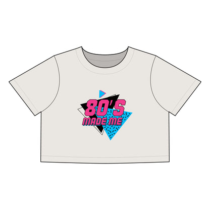 80's Made Me Women's Vintage Crop Tee - Retro Style & Casual Comfort