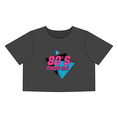 80's Made Me Women's Vintage Crop Tee - Retro Style & Casual Comfort