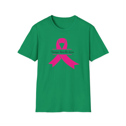 Stronger Than the Storm Pink Ribbon Unisex T-Shirt - Support and Awareness