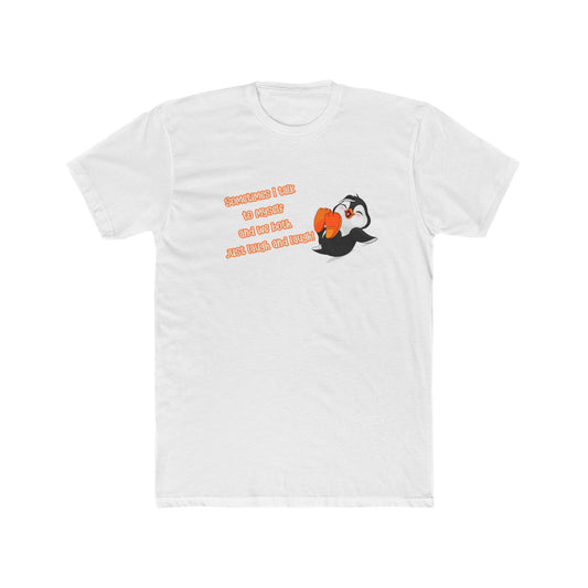 Funny Penguin Unisex Cotton Crew Tee - Perfect for Casual Wear & Gifts