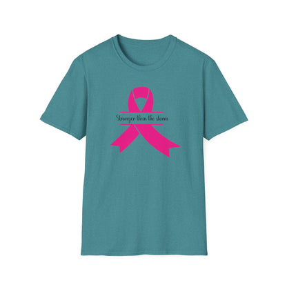 Stronger Than the Storm Pink Ribbon Unisex T-Shirt - Support and Awareness