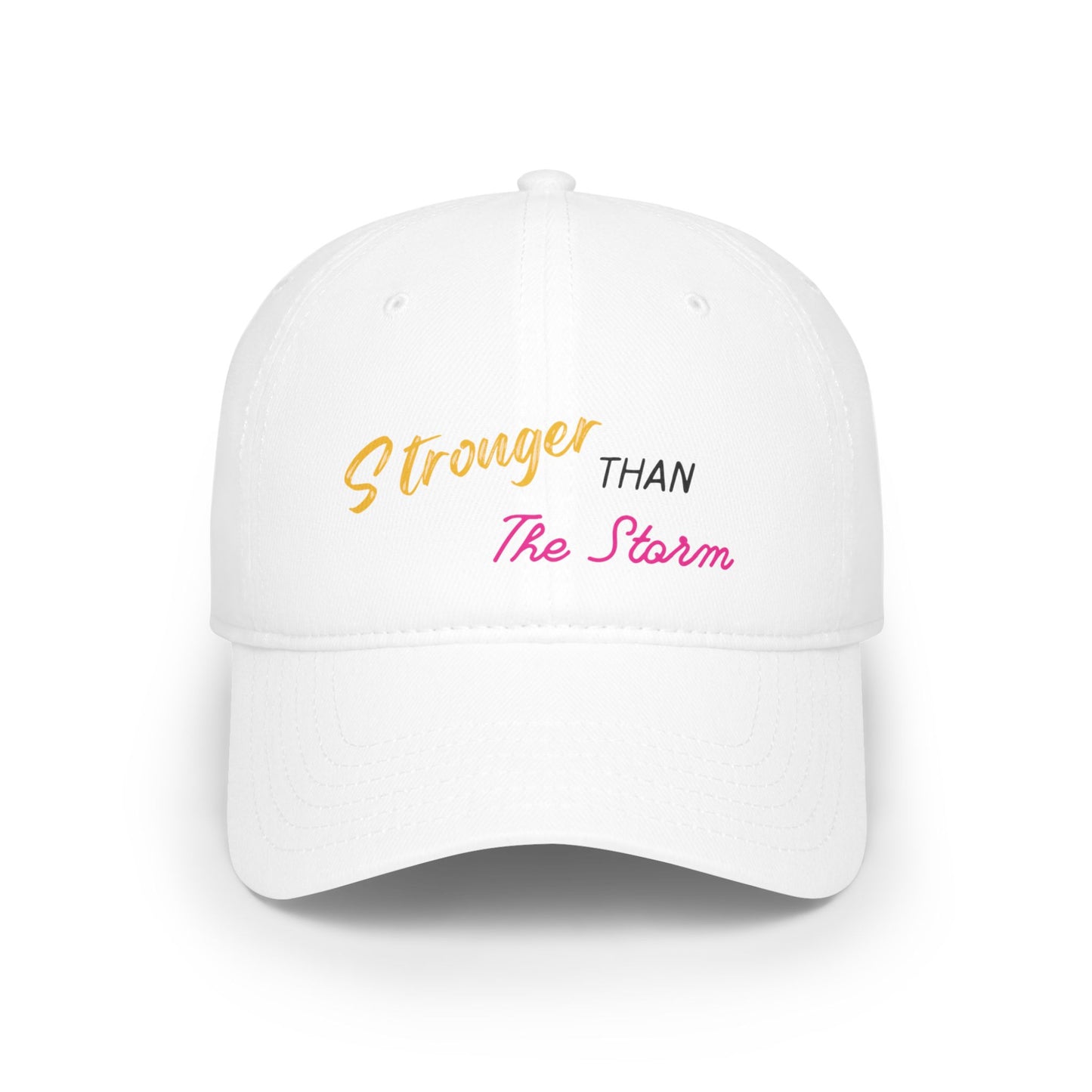 Stronger Than The Storm Low Profile Baseball Cap - Motivational Outdoors Hat