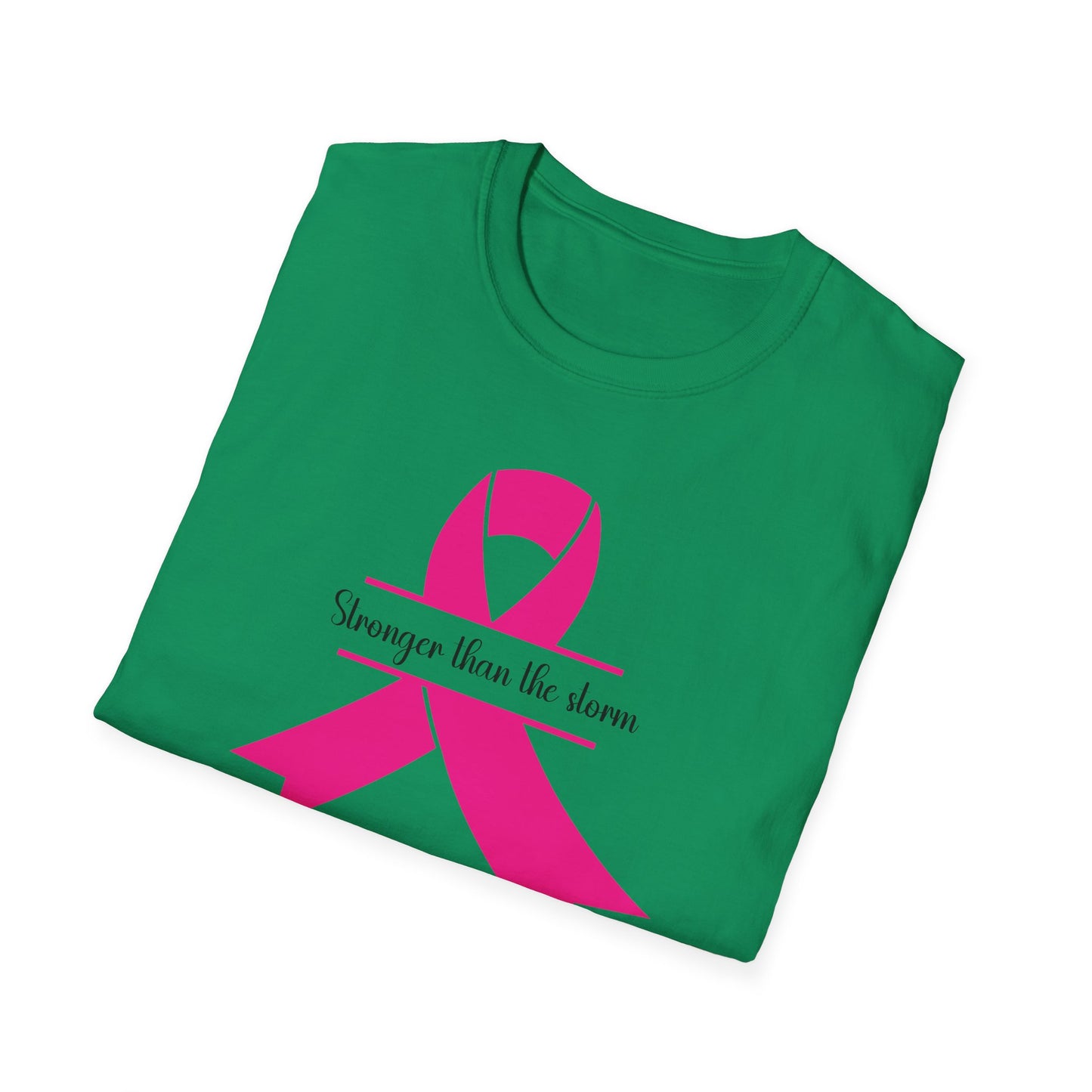 Stronger Than the Storm Pink Ribbon Unisex T-Shirt - Support and Awareness