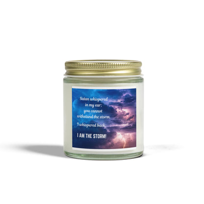 I Am The Storm Scented Candle – Uplifting Coconut Apricot Wax (4oz, 9oz)