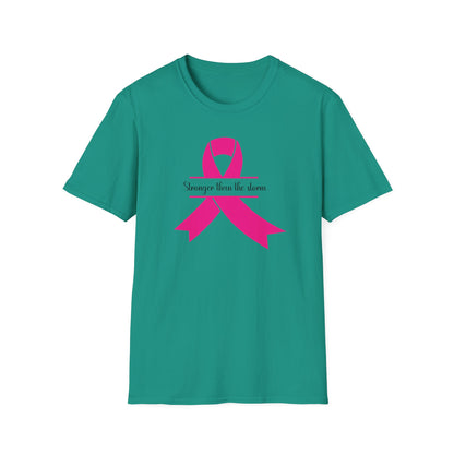 Stronger Than the Storm Pink Ribbon Unisex T-Shirt - Support and Awareness