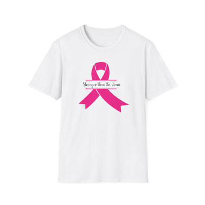 Stronger Than the Storm Pink Ribbon Unisex T-Shirt - Support and Awareness