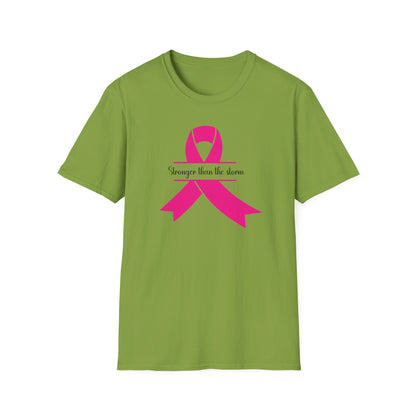 Stronger Than the Storm Pink Ribbon Unisex T-Shirt - Support and Awareness